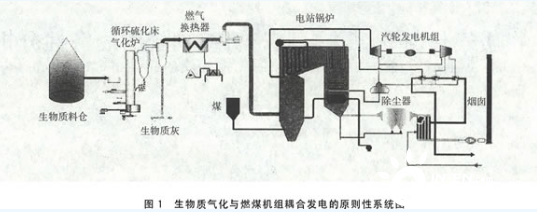 生物质气化与燃煤机组耦合发电的准则系统图